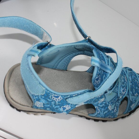 Animal Rescue Site Women's Size 8 Blue Paw Print Closed Toe Hiking Sandals - Picture 11 of 12
